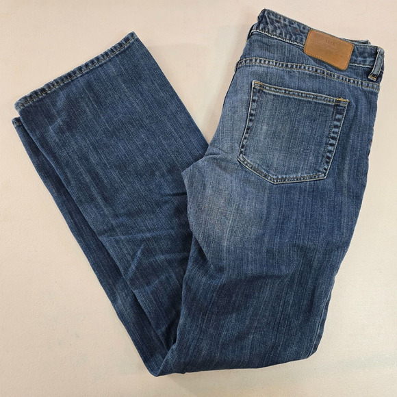 H&M L.O.G.G. Jeans Women's 33 Boot Cut High-Rise Blue Dark Wash - Picture 8 of 16